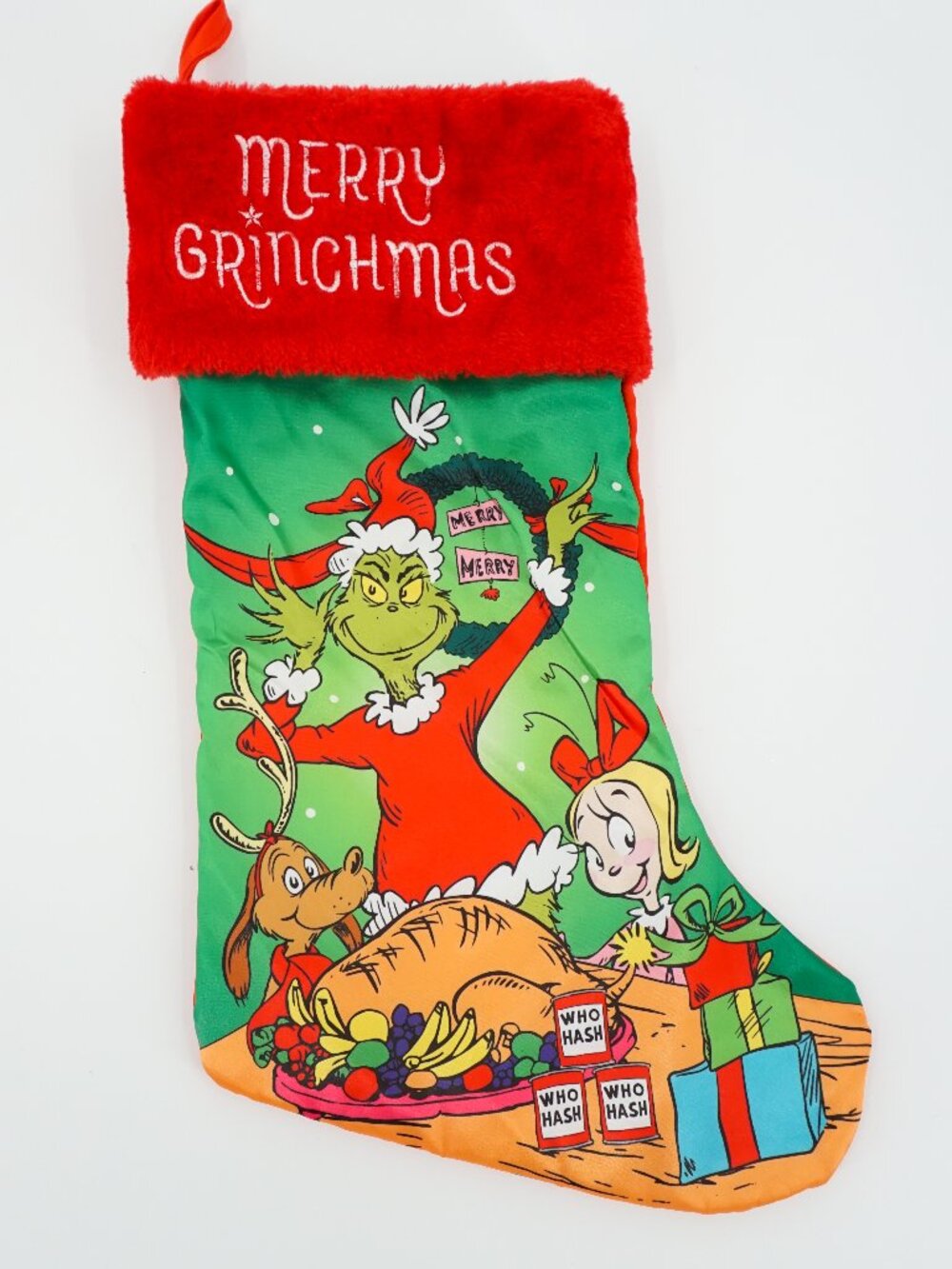 The Grinch Christmas Stocking Dr Seuss Merry Grinchmas Turkey Who Hash